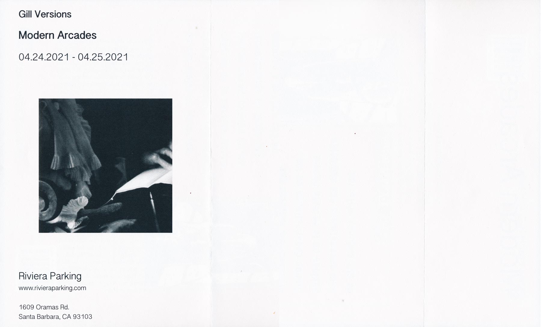 Gill Versions pamphlet front