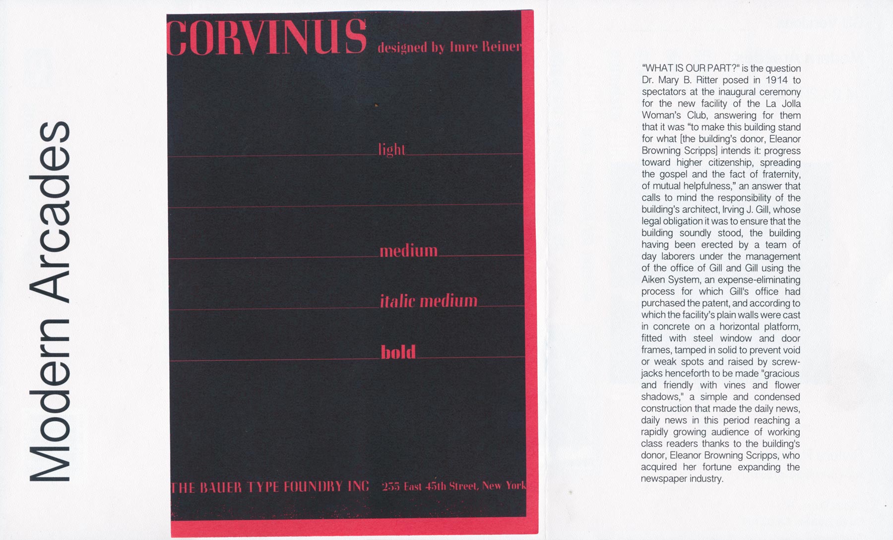 Gill Versions pamphlet inside