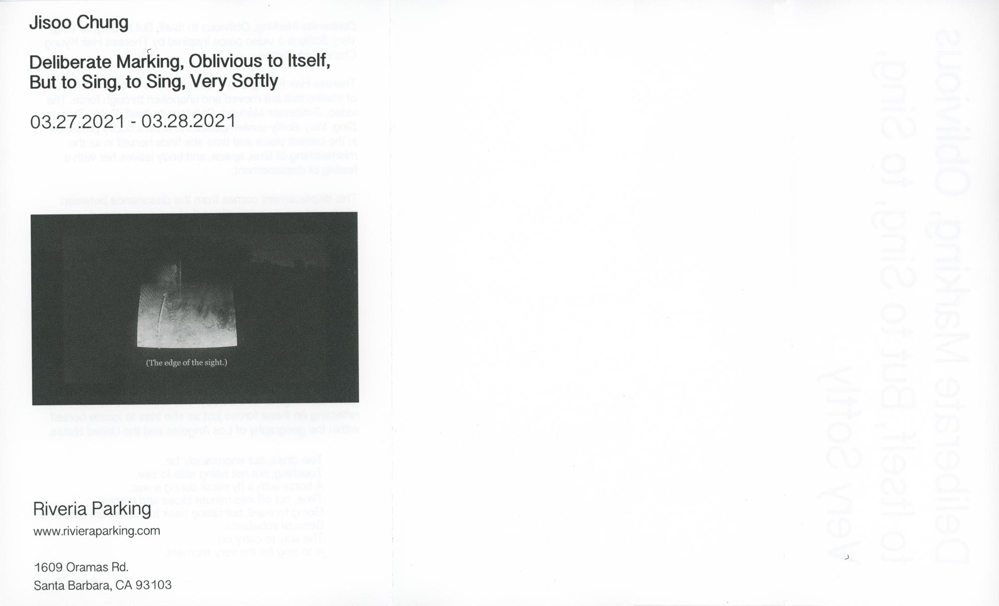 Jisoo Chung pamphlet inside