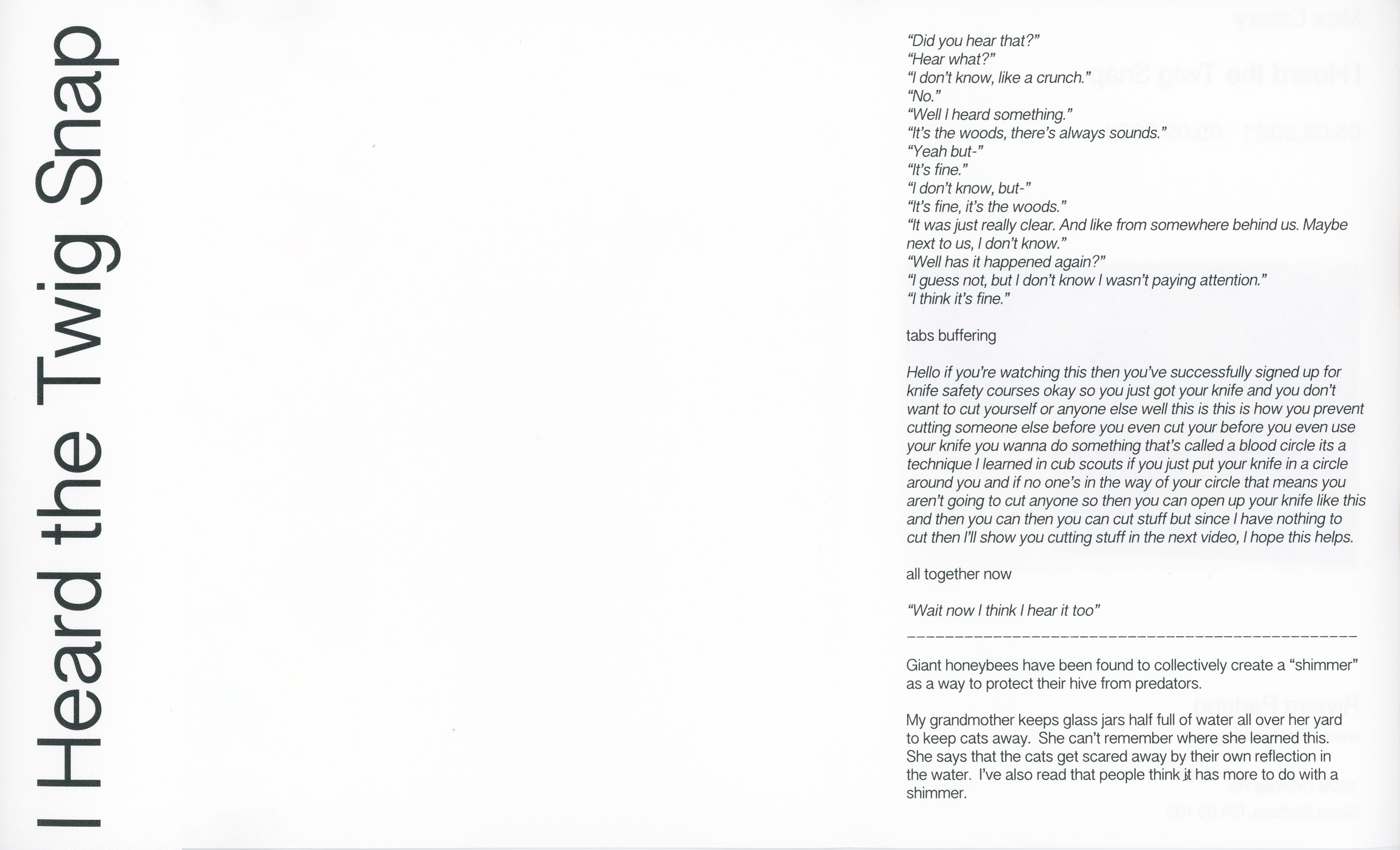 Max Cleary Pamphlet Back